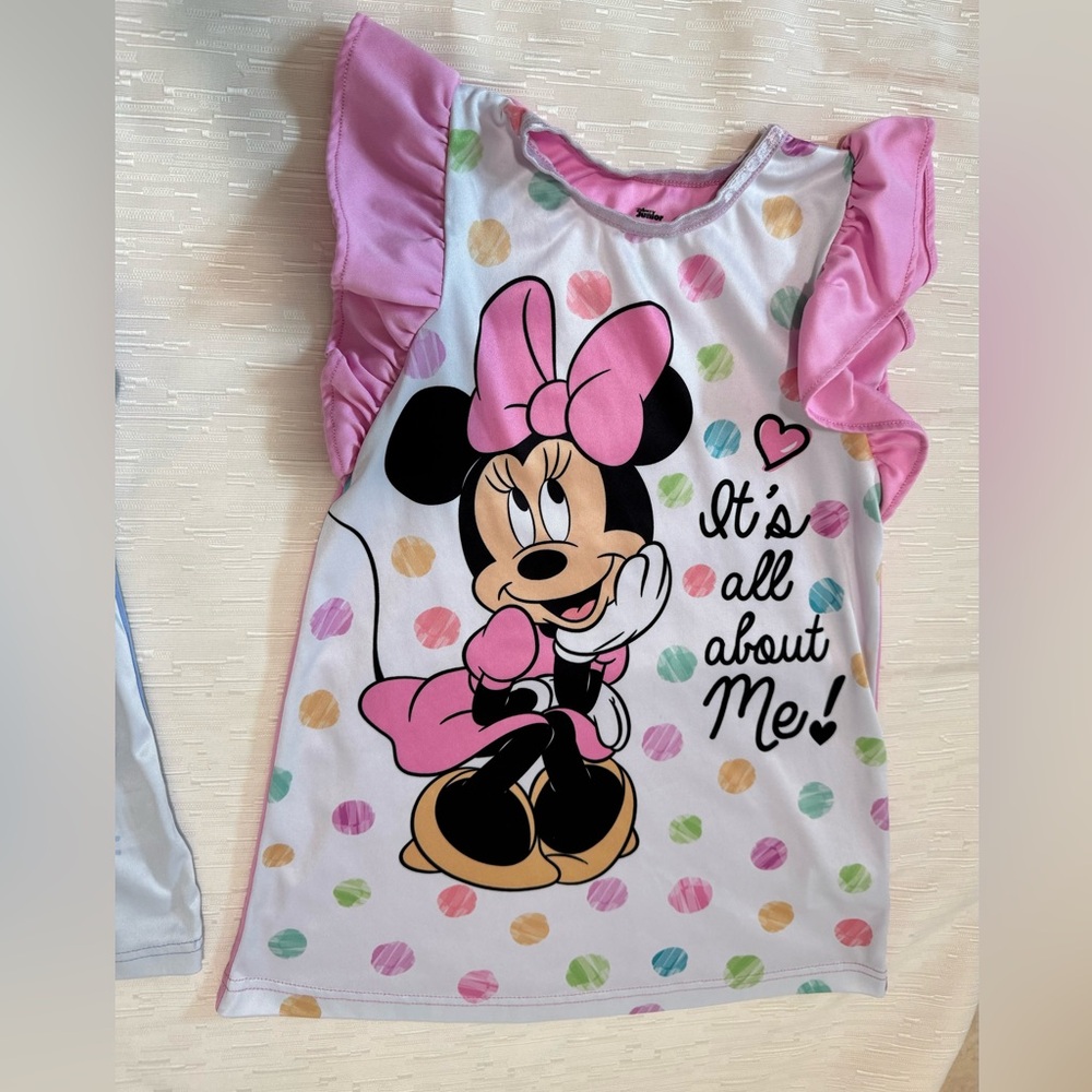 5pc Disney Girls Nightgowns Bundle Minnie Frozen Princess Pajamas 4T - Picture 9 of 11